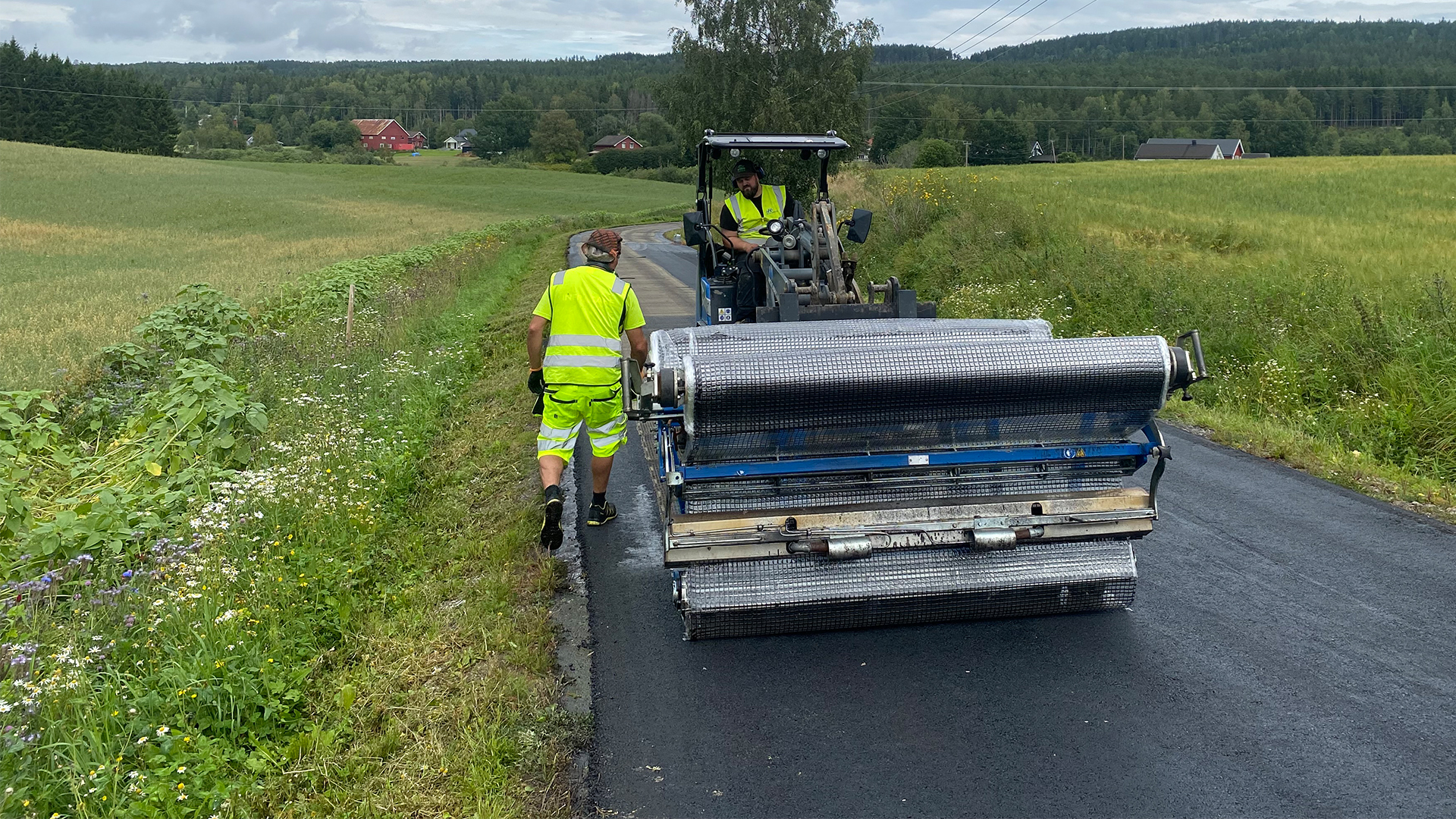 Reinforcement of damaged road section