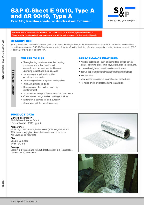 S&P G-Sheet E/AR 90/10 Type A (TDS) - EU Version!