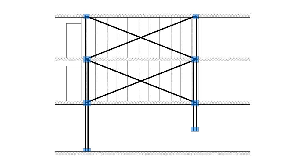 Schematic representation of seismic masonry reinforcement over several storeys. Image: S&P