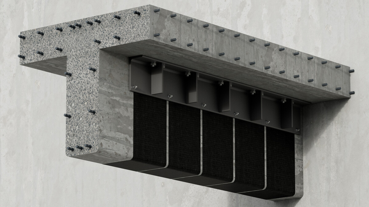 Shear Reinforcement with Carbon Fabric | S&P C-Sheet und steel anchorage Shear Reinforcement with Carbon Fabric | S&P C-Sheet und steel anchorage
