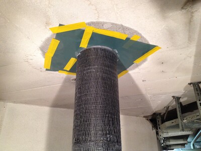 Fresh application on column.