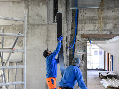The longest laminates run through all four floors. Image: S&P