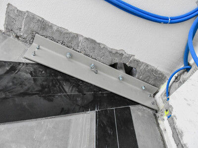 The carbon laminates are anchored by means of individually manufactured steel parts. Image: S&P