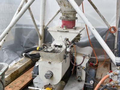 The silo is connected to the pump via a dust-free connection. Image: S&P