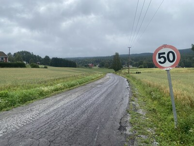 Prior to the maintenance works, the road was heavily cracked and damaged