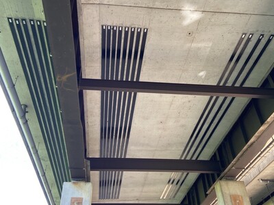 View of the bridge deck reinforced with S&P C-Laminate.