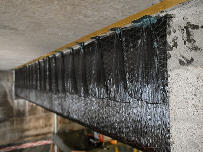 All anchors are perfectly applied and ready for the top layer.