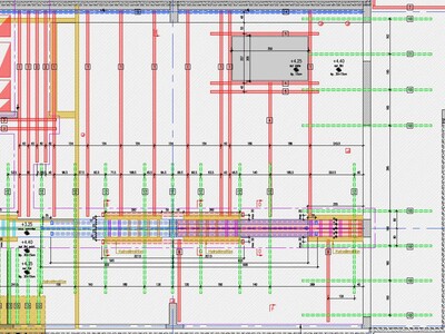 Floor plan of the ground‑floor slab strengthening.