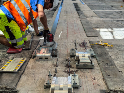 The S&P specialists installed the prestressed laminates.