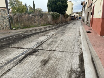 Road during preparation works