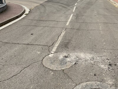 Road condition before installation