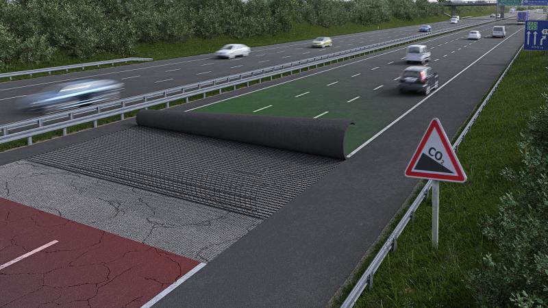 Sustainable asphalt reinforcement grid